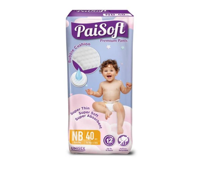 Paisoft Premium Pant-Style Baby Diapers NB(0-5kg)